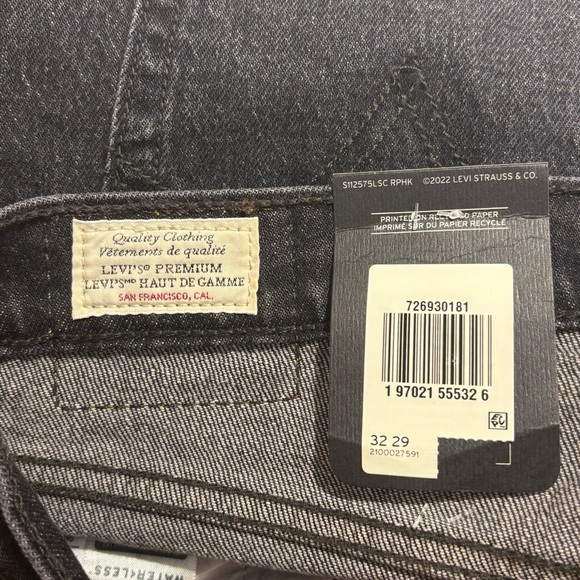 LEVI’S Sz 32 Ribcage Ankle Straight Washout Black Button Fly Jeans NEW WITH TAG - Picture 12 of 16